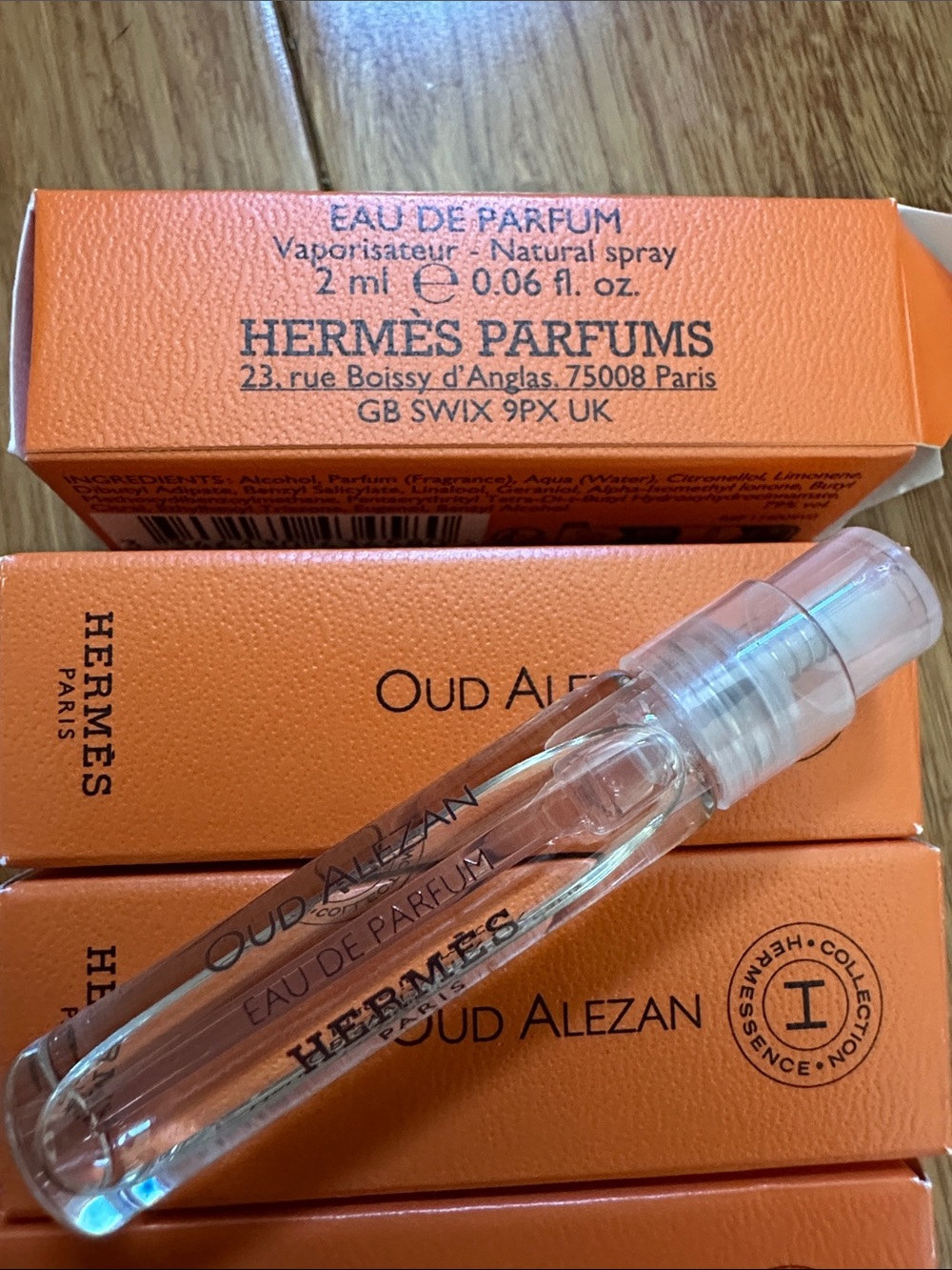 Hermès Oud Alezan Sample Vial - Orange - lot of 4 pieces - Picture 2 of 2